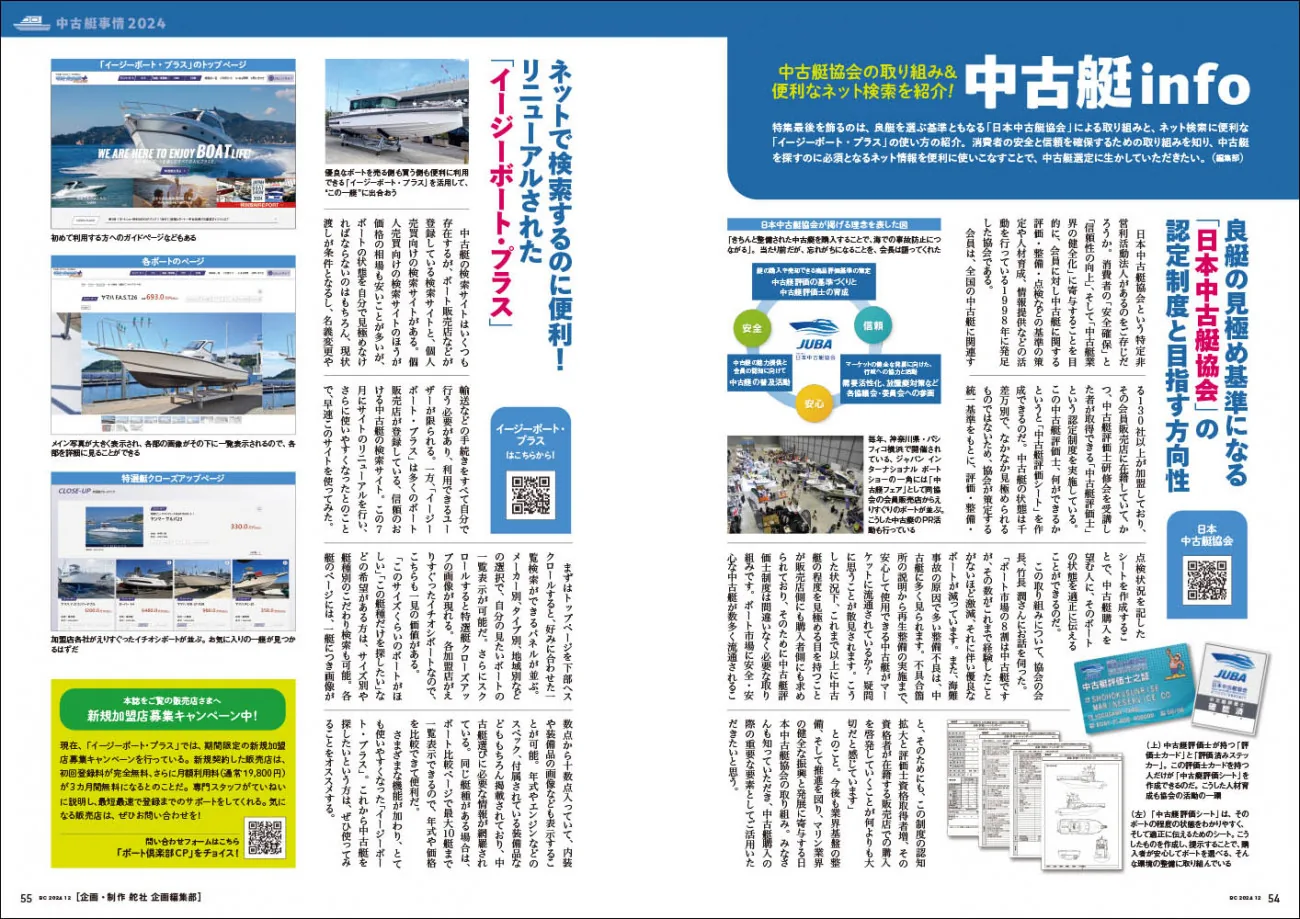 中古艇のすべてが詰まった一冊｜『BoatCLUB』2024年12月号 ｜ KAZI online