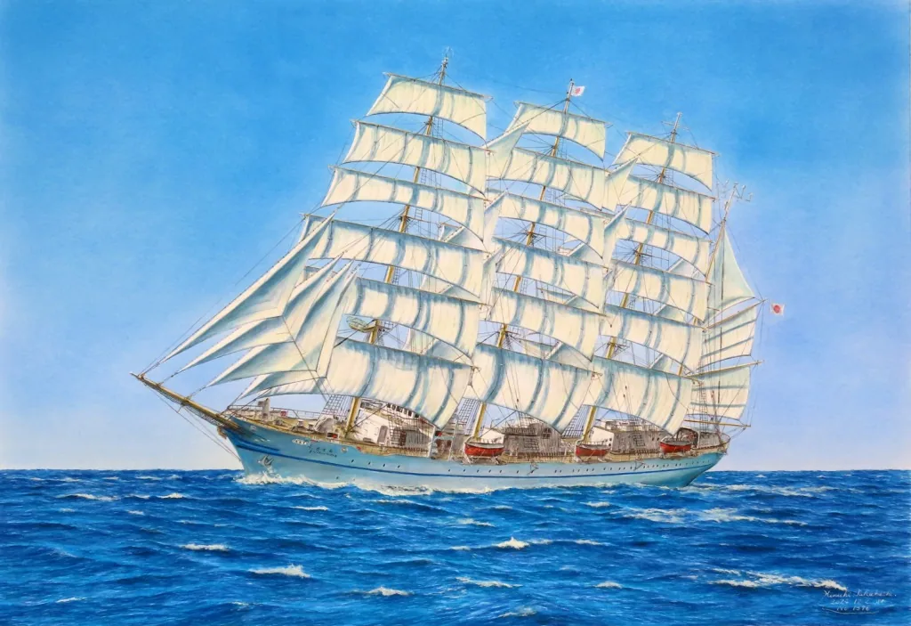 ▲油絵 作者不明 バラ積み船? 海洋画 海　大海原 M10サイズ?▲ 大迫力の船や海の表情をキャンバスに表現｜Marine the world 海洋画家