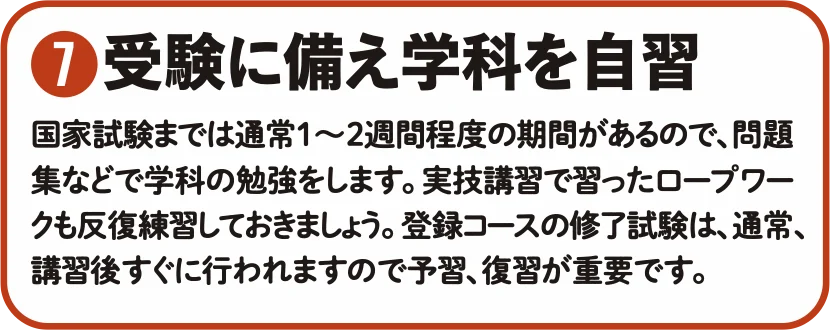 国家試験に備えて学科を自習